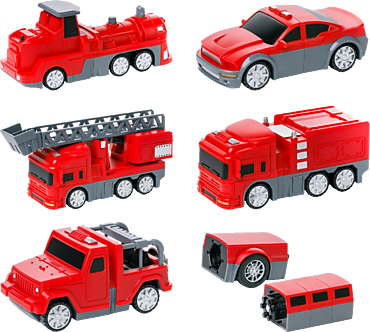 Пожарные автомобили с магнитными креплениями, 21 деталь Арт.S200-1