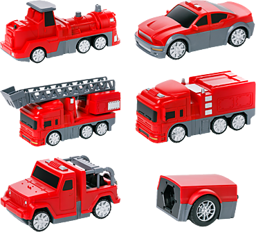 Пожарные автомобили с магнитными креплениями, 14 деталей (видео) Арт.S100-1