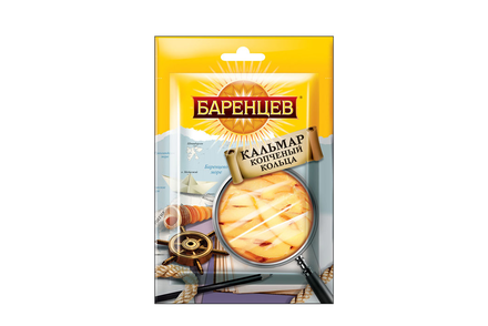 «Баренцев», кальмар, подкопчённые кольца, 18 г