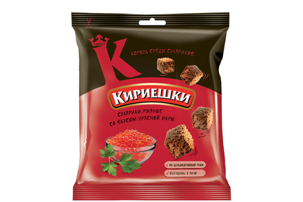 «Кириешки», сухарики со вкусом красной икры, 40 г