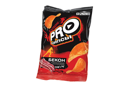 «PRO-Чипсы», чипсы со вкусом бекона, произведены из свежего картофеля, 150 г