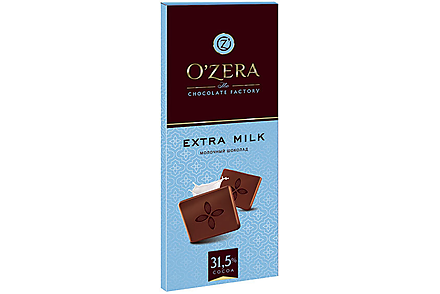 «OЗera», шоколад молочный Extra milk, 90 г
