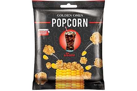«Golden Corn», попкорн карамельный со вкусом колы, 50 г