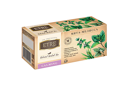 «ETRE», чайный напиток Calming мята-мелисса, 37,5 г