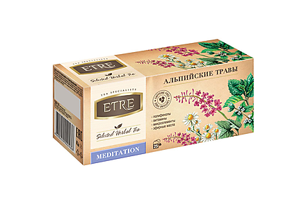 «ETRE», чайный напиток Meditation Альпийские травы, 37,5 г
