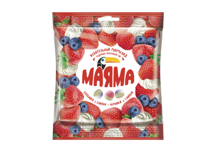 Мармелад жевательный «Маяма» Клубника и черника со сливками, 70 г