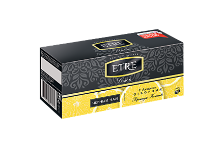 Чай «Etre» Lemon черный с лимоном, 25 пакетиков, 50 г