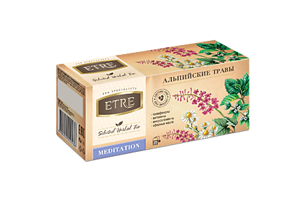 Чайный напиток «Etre» Meditation Альпийские травы, 25 пакетиков, 37 г