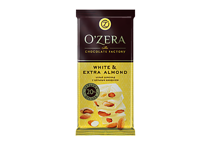 Шоколад «O'Зera» White and Extra Almond, 90 г