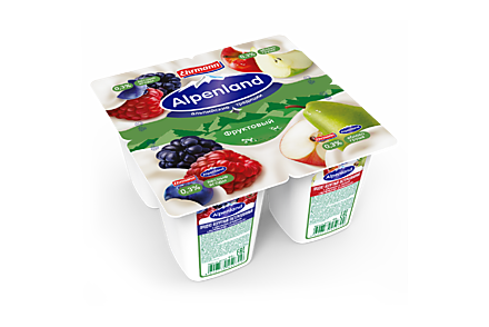 Йогуртный продукт 0.3% «Ehrmann» Alpenland Яблоко-груша/лесные ягоды, 95 г