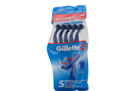 Одноразовый станок «Gillette» с двойным лезвием, 5шт