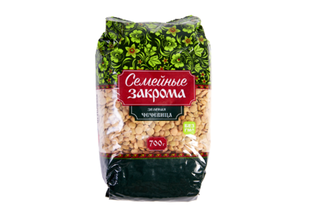 Чечевица зеленая «Семейные закрома», 700 г