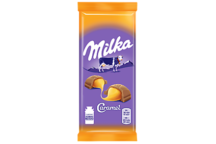 Шоколад молочный «Milka» с карамельной начинкой, 90 г