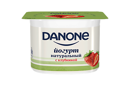 Йогурт 2.9% «Danone» с клубникой, 110 г