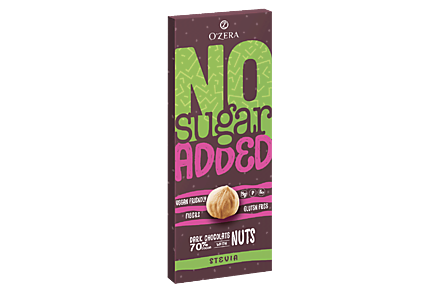 Горький шоколад «O'Зera» No sugar added Dark&Nuts, 90 г