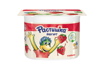 Йогурт 3% «Растишка» с клубникой, 110 г