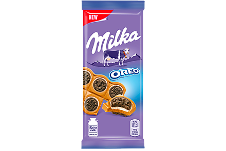 Шоколад молочный «Milka» с печеньем Oreo, 92 г