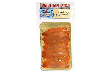 Кета «Рыбный цех» филе-ломтики холодного копчения, 120 г
