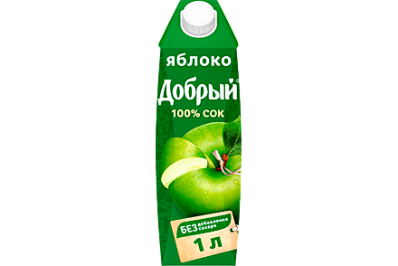 Сок яблочный «Добрый», 1 л
