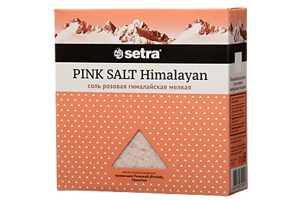 Соль розовая «Setra» гималайская, мелкая, 500 г