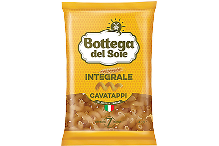 «Bottega del Sole», макаронные изделия «Витки», цельнозерновые, 400 г