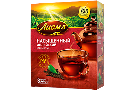 Чай черный «Лисма» Насыщенный, 100 пакетиков