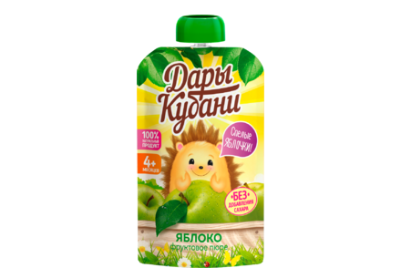 Пюре фруктовое «Дары Кубани» из яблок, 90 г
