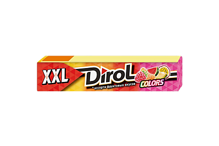 Жевательная резинка «Dirol Colors» XXL, фруктовое ассорти, 19 г