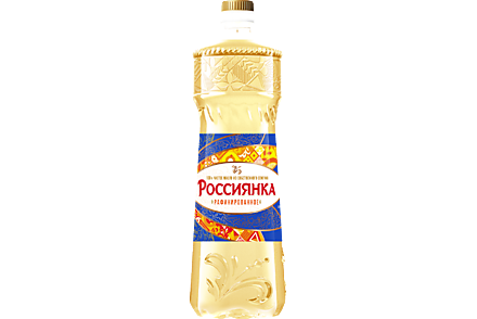 Масло подсолнечное «Россиянка» рафинированное дезодорированное, 1 л