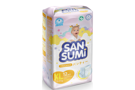 Трусики-подгузники, размер XL (13-17 kg) «Sansumi», 513 г
