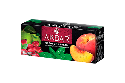 Чай черный «Акбар» Садовые фрукты, 25 пакетиков