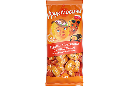 «Фруктовичи», конфета «Курага Петровна» с миндалём в шоколадной глазури (упаковка 0,5 кг)