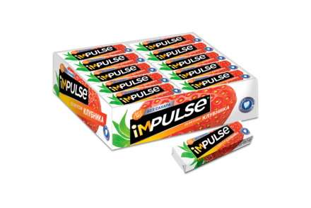 Жевательная резинка «IMPULSE» со вкусом клубники, 14 г