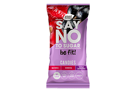 Карамель «Smart Formula» Say no to sugar, малина, клюква, чёрная смородина, 60 г