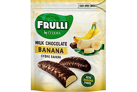 «O'Zera», конфеты Frulli суфле банана в шоколаде, 125 г