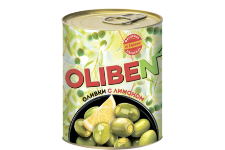 Оливки «OLIBEN» крупные с лимоном, 270 г