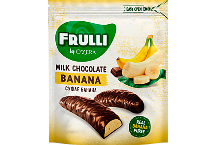Конфеты «O'Зera» Frulli суфле банана в шоколаде, 125 г