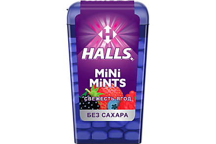 Освежающие конфеты «Halls» Mini Mints Свежесть ягод, 12 г