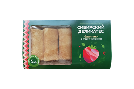 Блинчики «Сибирский деликатес» с клубникой, 320 г