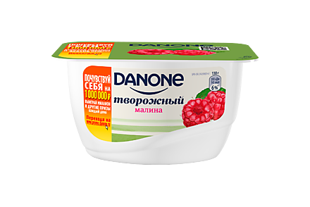 Творожный десерт 3.6% «Danone» Малина, 130 г