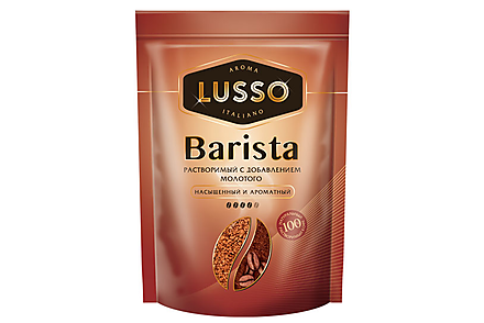 «LUSSO», кофе Barista, молотый в растворимом, 40 г