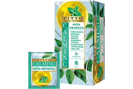 «Fitto», чай травяной Calming. Мята – Мелисса, 25 пакетиков, 37,5 г