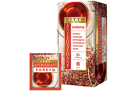 «Fitto», чай травяной Antioxidant Ройбуш, 25 пакетиков, 37,5 г