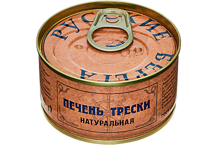 Печень трески «Русские Берега» Натуральная, 120 г