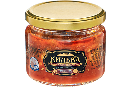Килька Балтийская «Русские Берега» Premium в томатном соусе, 250 г