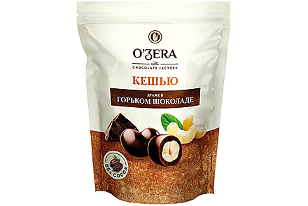 «OZera», драже «Кешью в горьком шоколаде», 150 г