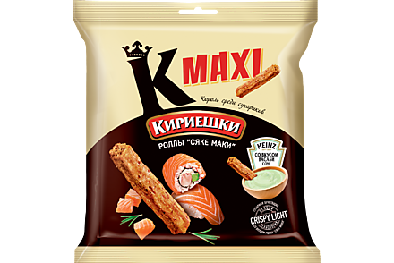 Сухарики «Кириешки Maxi» со вкусом роллов «Сяке маки» и с соусом со вкусом васаби «Heinz, 50 г