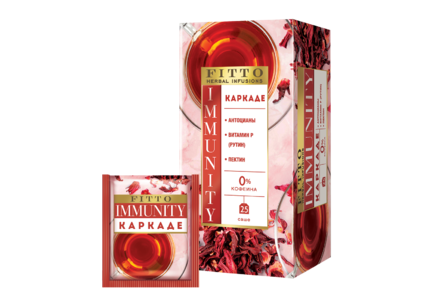 Чай травяной «Fitto» Immunity. Каркаде, 25 пакетиков