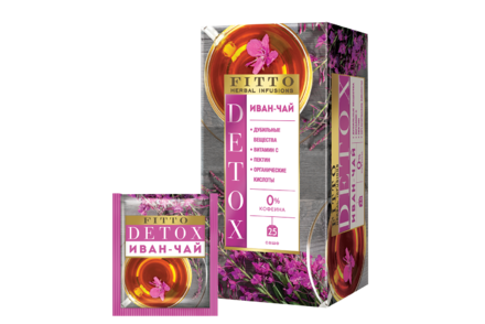 Чай травяной «Fitto» Detox. Иван-чай, 25 пакетиков