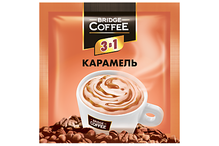 Напиток кофейный «Bridge Coffee» 3 в 1 с карамелью, 20 г